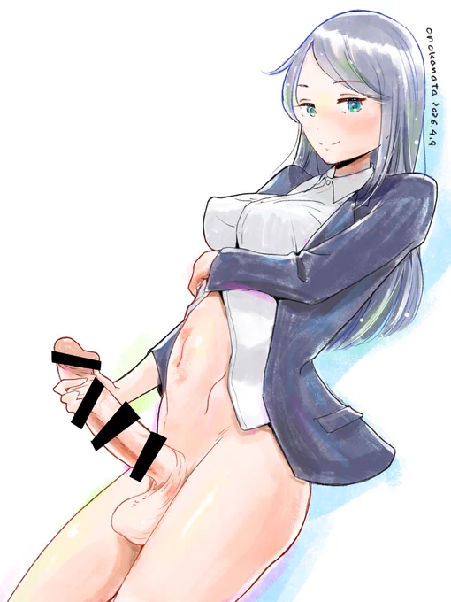 オフィスでカジュアルにオナニー #futanari #ふたなり