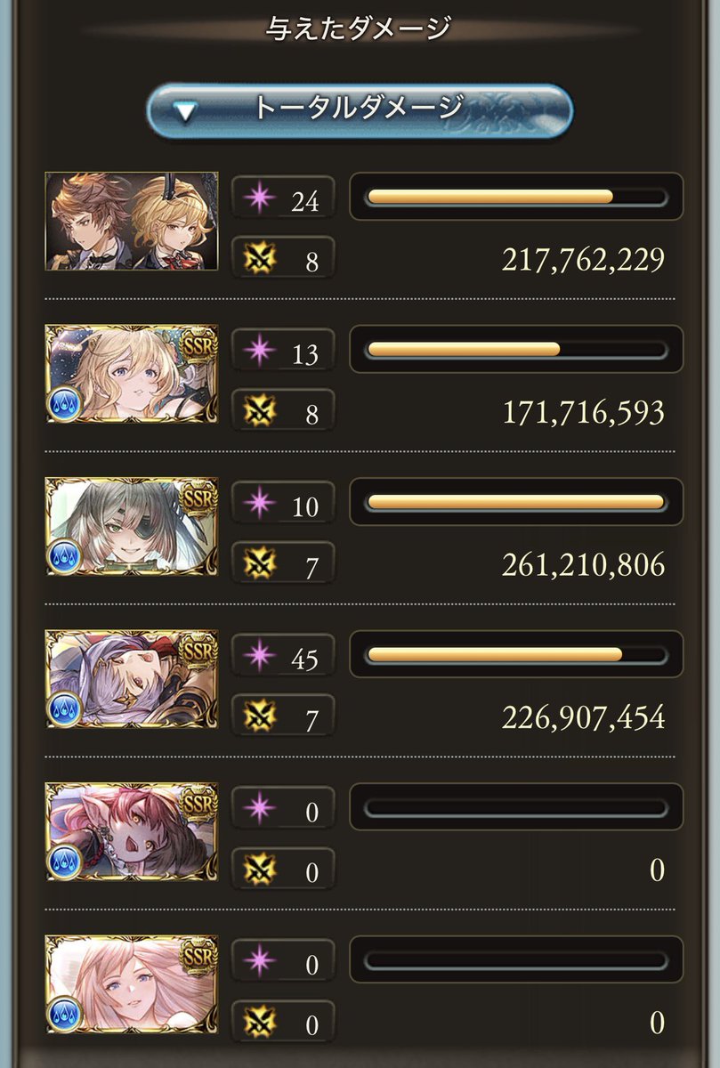 200フルオいいかんじ🎶🎶
武器と召喚石をいじくりまわした結果これに落ち着きました