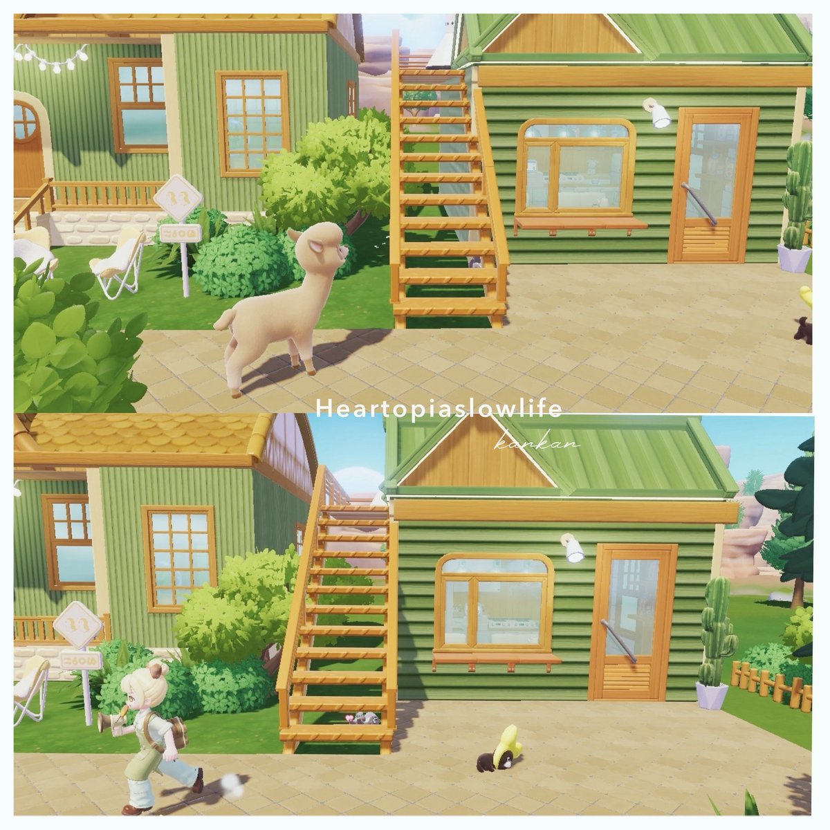 建築に集中してたので、あまり写真撮ってなかった…今緑のおうちを作っています!
最近アルパカくんがよく遊びに来てくれますが、近づくとツバをはいてきます🦙

 #ハートピア