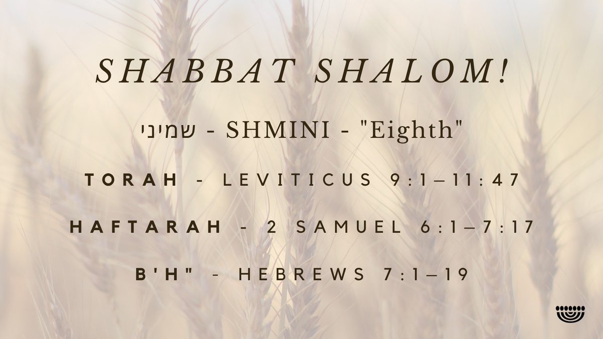 ChosenPeopleUSA's tweet photo. Shabbat Shalom!
#ChosenPeople #ShabbatShalom #Shabbat #Torah #Messianic #Shmini https://t.co/R8xNIFJ3lC