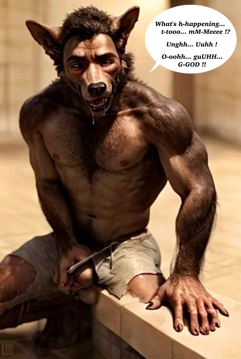 wvlfbait's tweet photo. Going Feral (pt. 1) 🐺🥵
Just a collection of ai images I came across a while ago -
in need of a hot storyline…tf captions added by yours truly - enjoy… Aaawrroooooooo!! #werewolf #werewolftf #wolf #wolftf #transformation #tf #feral #werewolfwednesday #tftuesday #furrytf #awoo https://t.co/6Got8ffSNX