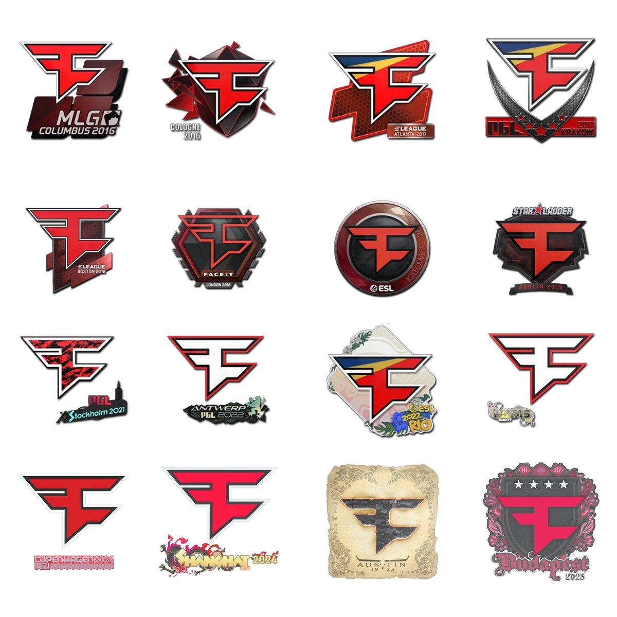 Here´s an overview off all of FaZe clan´s Major stickers. Sad we won´t ...