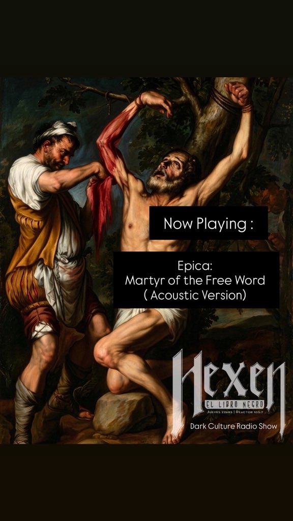 clauzzen's tweet image. Listening #Hexen: Epica: Martyr of the Free Word ( Acoustic Version)

#nowplaying #radio  #darkculture