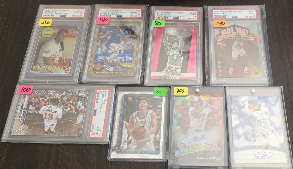 georgegervinfan's tweet photo. @cardboardbst 1st pic all priced. Triple auto 450$
Ceedee 230$

3rd pic. Witt jr 75$ https://t.co/jy8208UhJ0