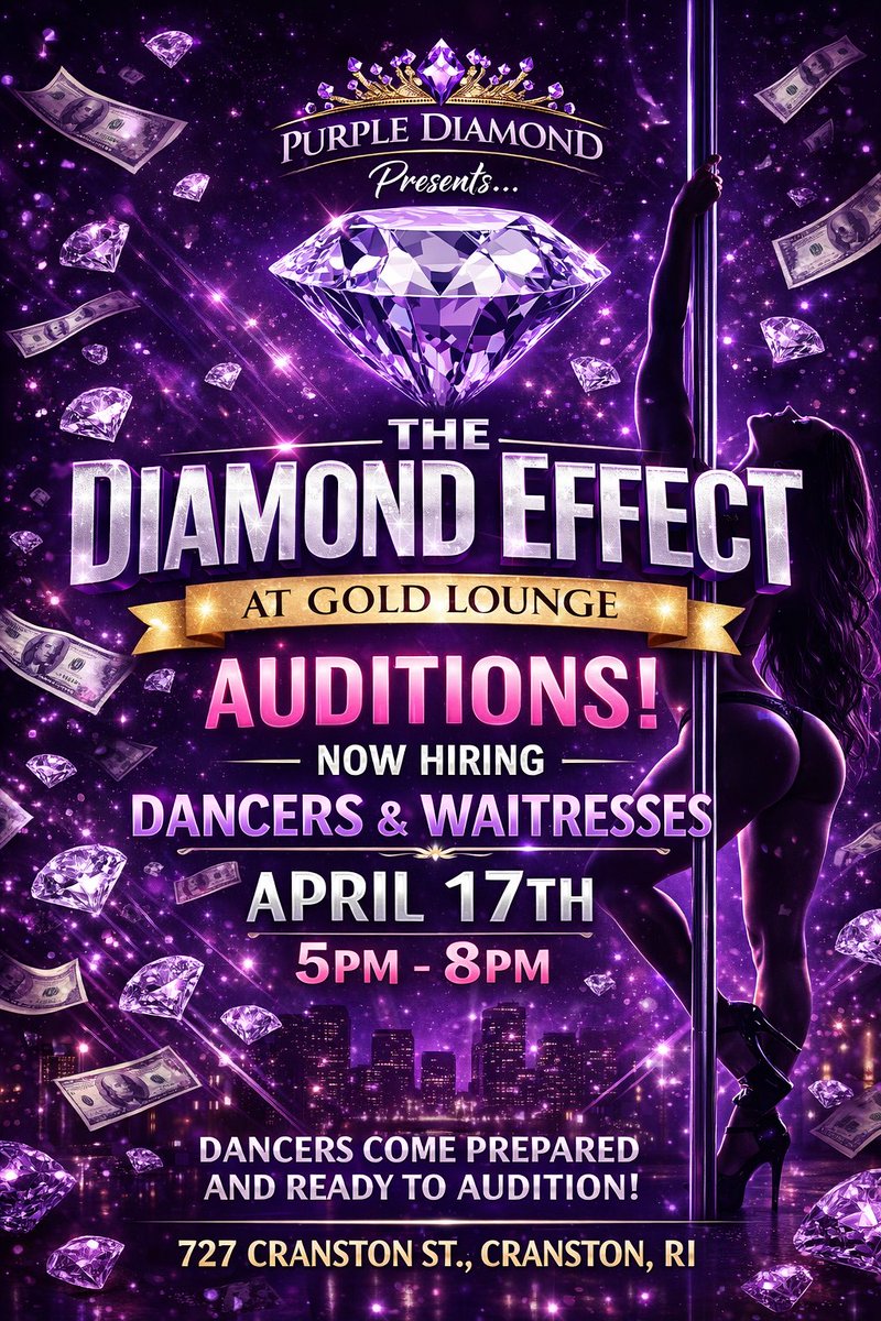PDE4eva83's tweet photo. Auditions for new talent and waitresses for my new spot at Gold Lounge Cranston RI https://t.co/VfSArp0TZW