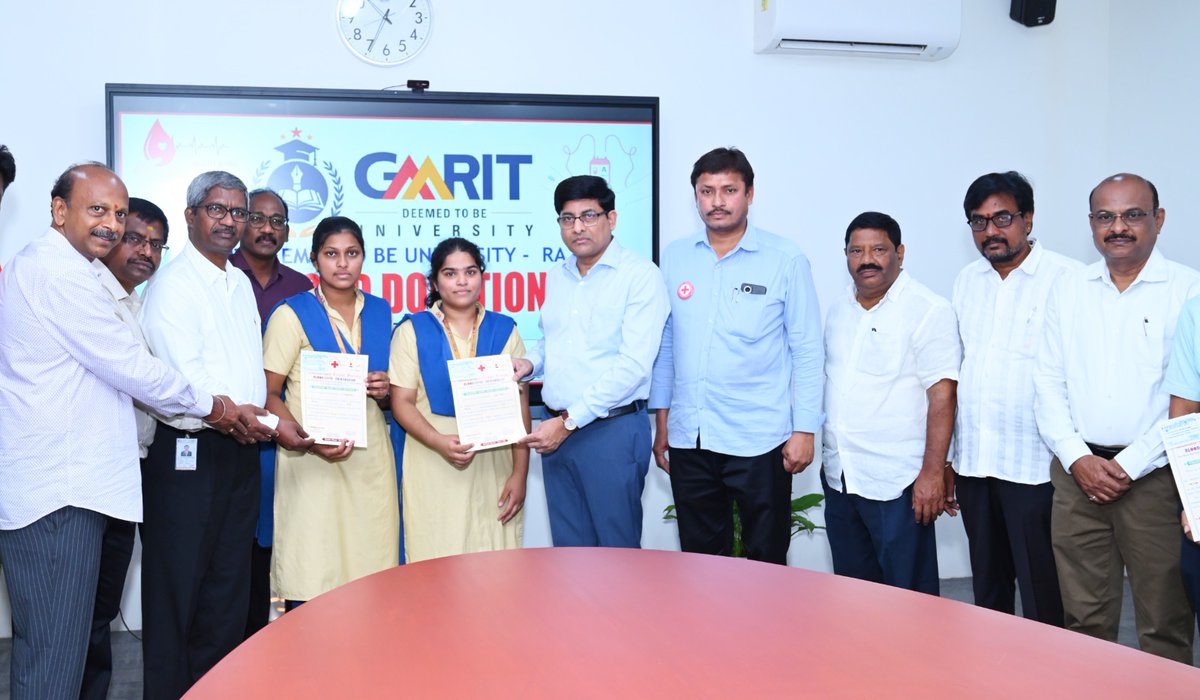 252 units of blood donated at NSS Camp @ GMRIT Deemed to be University (Apr 9, 2026)

A heartfelt thanks to all students &amp; staff 🙏
Together, we save lives ❤️

#gmrit #gmritdu #gmritdeemedtobeuniversity 
#BloodDonation #SaveLives #NSS #SocialResponsibility #Humanity #Service