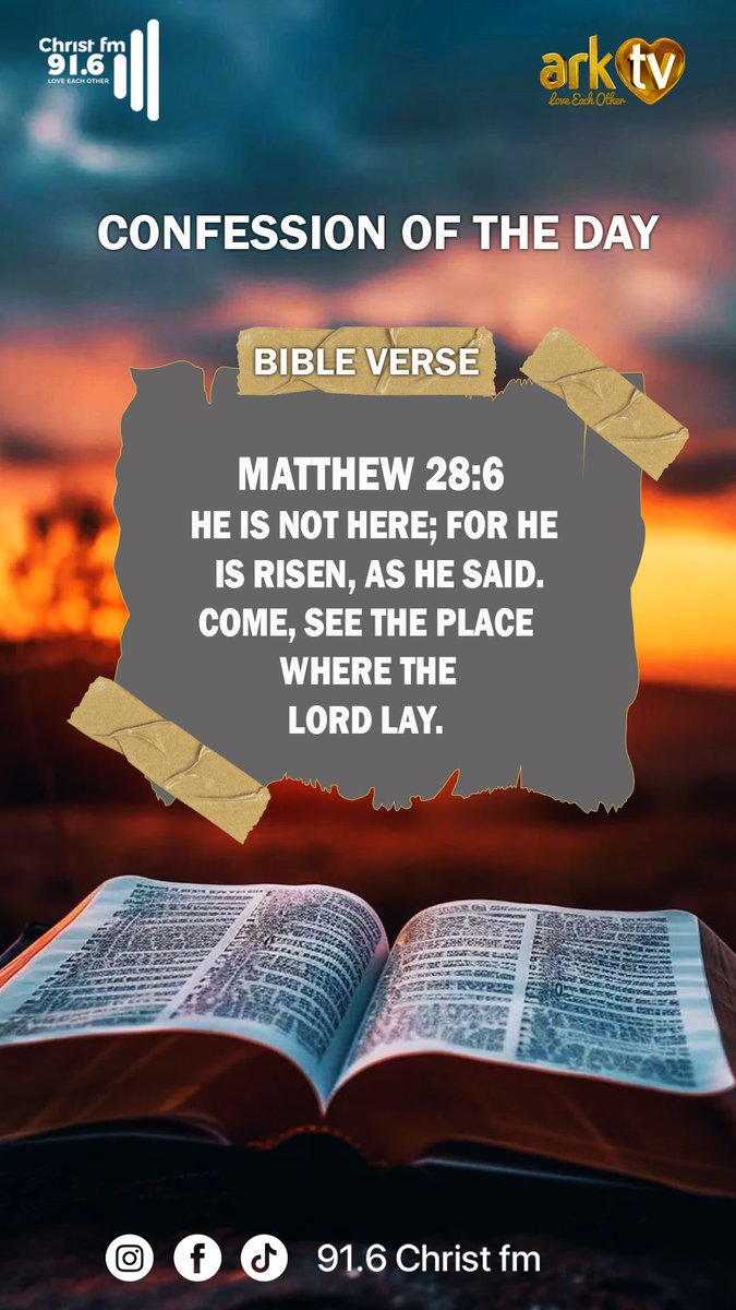 916ChristFm's tweet image. The tomb is empty just as He promised. Today we walk in the power of the risen Christ, full of hope, victory, and new life.

#HeIsRisen #VictoryInChrist #FaithOverFear #ResurrectionPower #christfm916