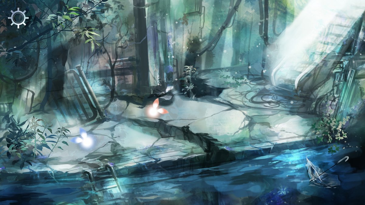 arborlune's tweet image. 水没した廃墟を舞台にした、画面クリックのシンプル操作で楽しむ探索ゲーム
『リミナル・ルミナリ』公開中です

線路が水に沈んだ地下鉄、水没した車両、緑溢れるサンルーム…さまざまなロケーションの廃墟が舞台となります

【GamePlay】unityroom.com/games/liminal_…
#スーパーゲ制デー #indiegame