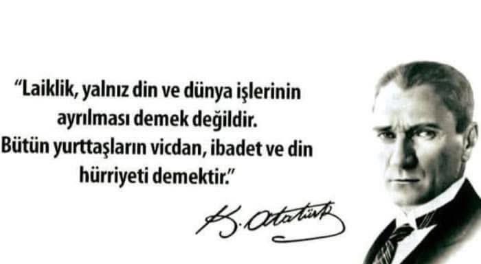 niyaziunalmis's tweet photo. 10 NİSAN LAİKLİK GÜNÜ KUTLU OLSUN!

10 Nisan 1928'de yürürlüğe giren kanun ile 1924 Anayasası'nın 2. maddesinde yer alan "Türkiye Devleti'nin dini İslam'dır" ifadesi kaldırılmıştır. 

Devletin “laik”niteliğini kazanması amacıyla yapılan bu değişiklik; laiklik ilkesi anayasaya 1937 yılında girmiş olsa da, bu ilkenin 1928'ten itibaren toplumsal ve siyasal yaşantımızda fiilen yerini aldığını göstermektedir.

Anayasada “devletin dini” ibaresinin yer almaması, din ve devlet işlerinin birbirinden ayrı tutulması, devlet yönetimine laikliğin egemen kılınması; bazı çevrelerce “dinsizlik” olarak isimlendirilmiştir. 

Oysa Evrensel Lider, Ulu Önder Gazi Mustafa Kemal ATATÜRK’ün de dediği gibi; “Laiklik asla dinsizlik olmadığı gibi, sahte dindarlık ve büyücülükle mücadele kapısını açtığı için, gerçek dindarlığın gelişmesi imkanını temin etmiştir. Laikliği, dinsizlikle karıştırmak isteyenler, ilerleme ve canlılığın düşmanları ile gözlerinden perde kalkmamış doğu kavimlerinin fanatiklerinden başka kimse olamaz.”

Farklı din ve inanışlara mensup insanların birbirlerine karşı hak ve özgürlüklerinin (başta ibadet hakkı) güvence altına alınmasının, birlikte barış ve huzur içerisinde yaşanmasının, insanların devlete olan bağlılıklarının sağlanmasının yolu; devletin her türlü din ve inanışa eşit mesafede olmasından, yani adil olmasından geçer... 

Devletin dini adalettir, adalet olmalıdır. (Hz. Ali) 

10 NİSAN LAİKLİK GÜNÜ KUTLU OLSUN...

Av. Niyazi ÜNALMIŞ
CHP’li Sade Bir Vatandaş