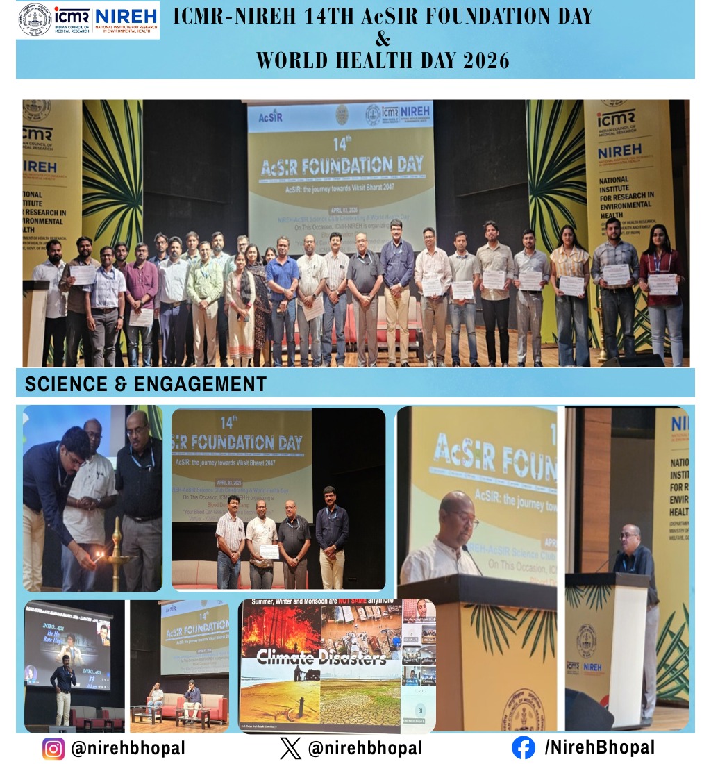 nirehbhopal's tweet photo. @nirehbhopal , Bhopal & AcSIR Science Club celebrated the 14th Foundation Day of AcSIR along with #WorldHealthDay with great enthusiasm. A voluntary blood donation camp was also organized, reflecting strong commitment to public health and community service #ICMR, #AcSIR https://t.co/UcI5iWRwL6