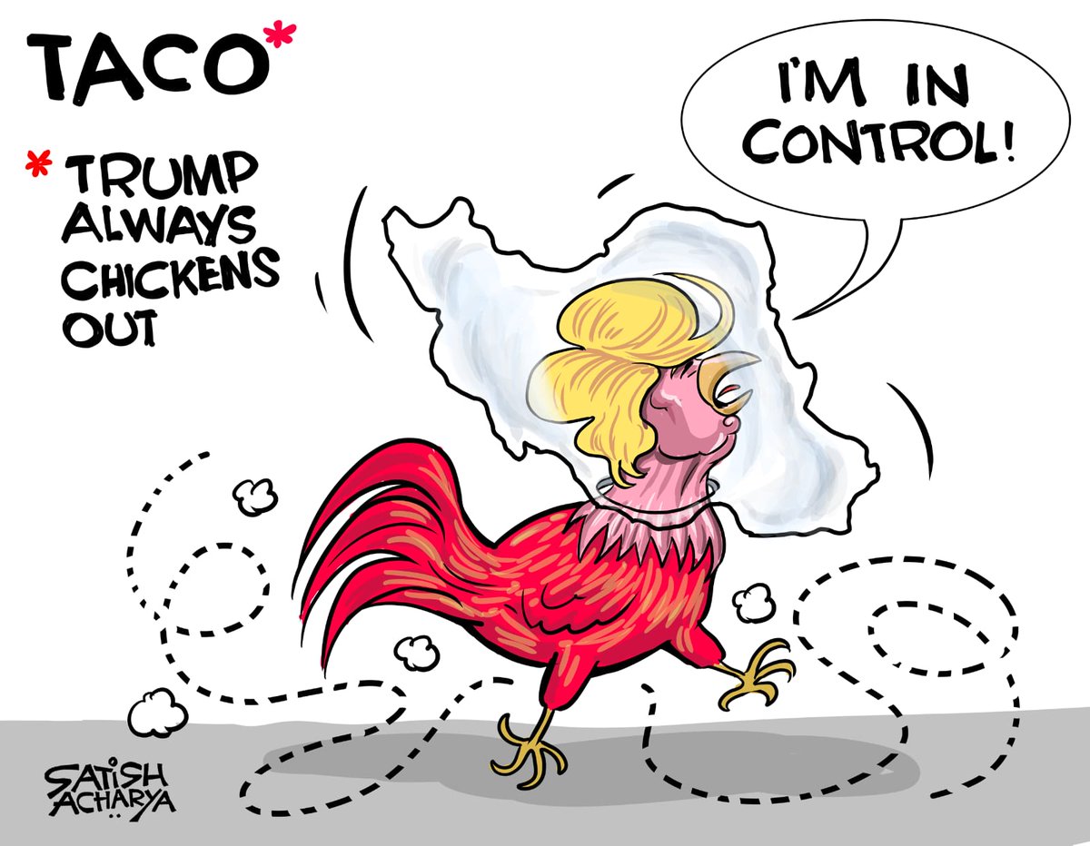 satishacharya's tweet image. TACO. #TACO #DonaldTrump  #IranWar‌