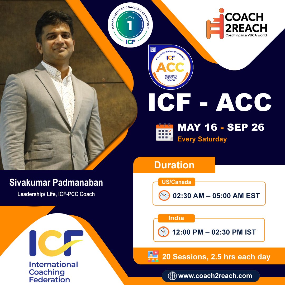 Coach2Reach's tweet image. &amp;lt;!--br {mso-data-placement:same-cell;}--&amp;gt;Caption: 🚀 Elevate Your Coaching Career with ICF-ACC!

Are you ready to step into the world of professional coaching? 
#ICFACC #ICFCoaching #AssociateCertifiedCoach #CoachingCertification #ProfessionalCoach #LeadershipCoaching