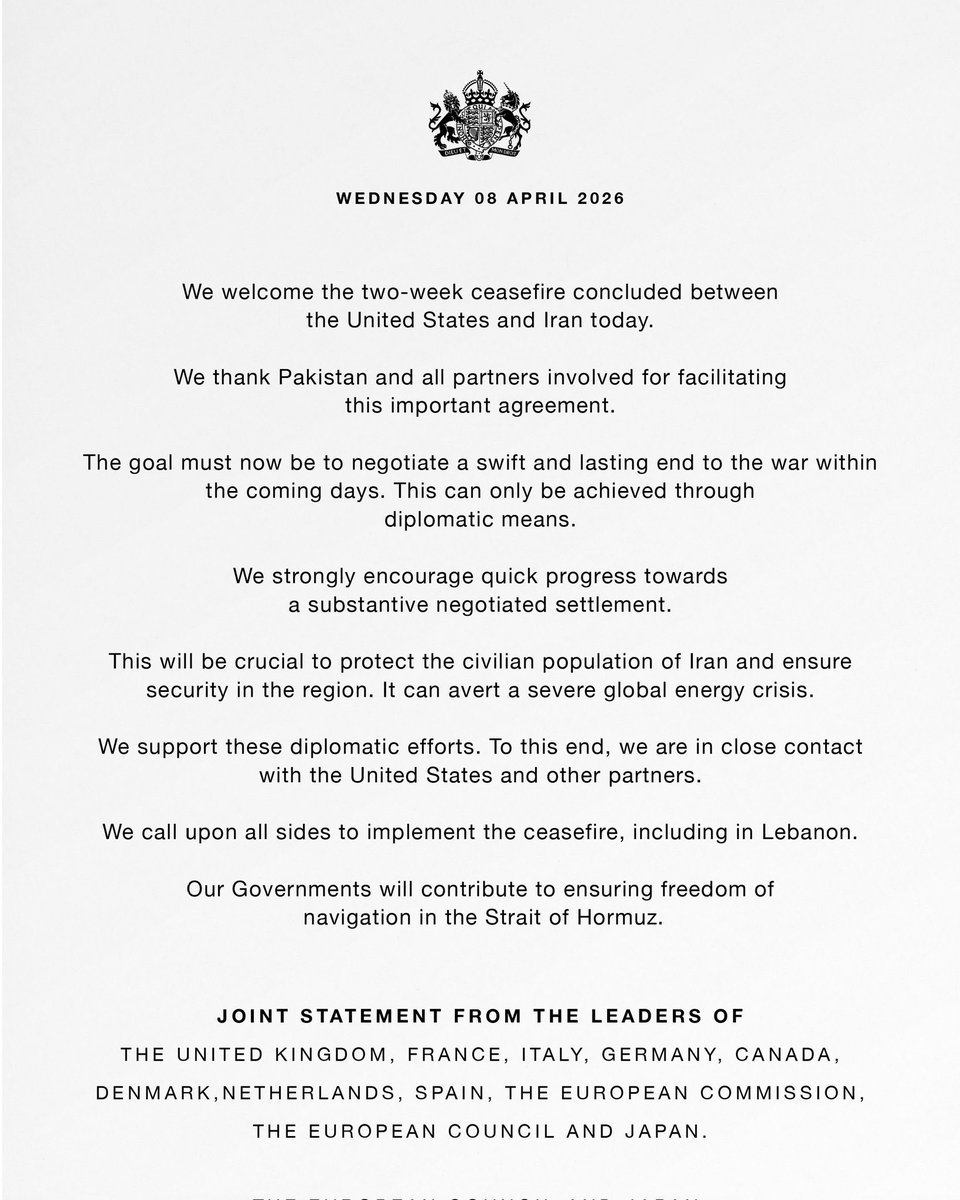 murtazasolangi's tweet photo. The joint statement from the leaders of UK, France, Italy, Germany, Canada, Denmark, Netherlands, Spain, The European Commission, The European Council and Japan.
#PakistanThePeaceMaker
#IslamabadTheBeautiful #IslamabadTheDestiny
#IslamabadTheDestination https://t.co/hZPlOtj0vb