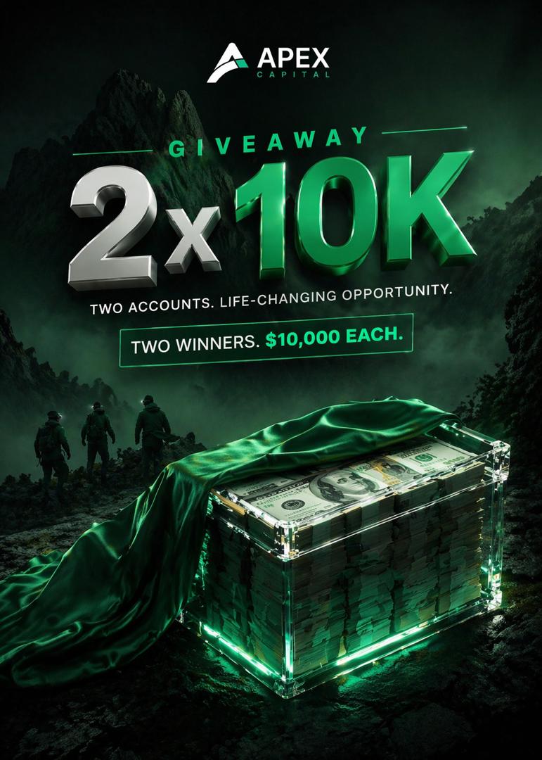 forexive's tweet photo. 🎁 2x $10,000 Giveaway Now Live 🎉

We’re giving away 2x $10,000 accounts

Two winners. Real opportunity

How to enter: ⬇️

• Follow our X page: @apextradercap 
• Follow the CEO: @hoomanabbasi_ 
• Like, Repost 🔄 & Tag 3 friends 
• Subscribe to our YouTube: [YouTube Link](https://t.co/NTUQuUQP4e)
• Join our Discord: [Discord Link](https://t.co/kqIDBg8y8S)

📩 Screenshot proof + tag 3 friends in the comments

⏳ Ends in 3 days
🏆 Winners announced Monday

Let’s see who’s ready 🔥