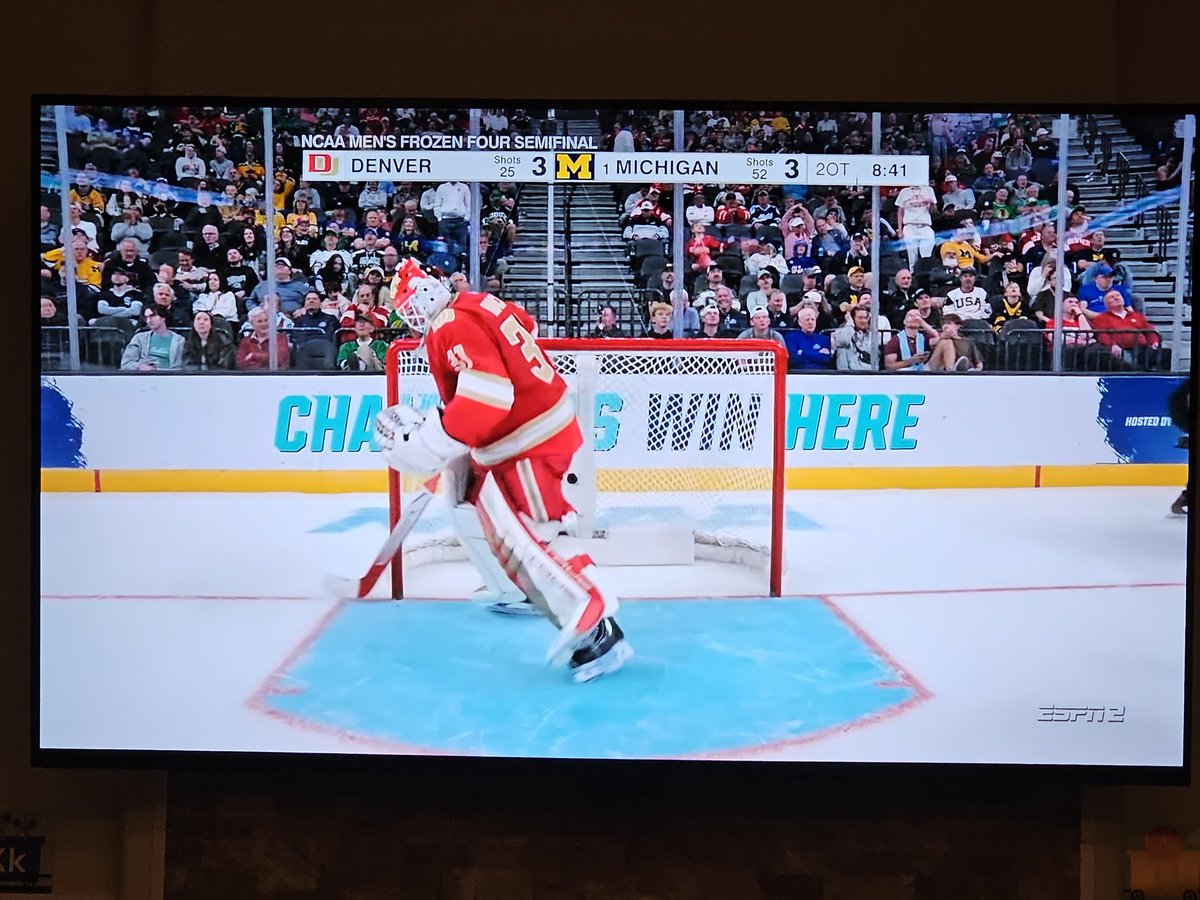 Unreal game by Hicks. 52 shots to 26...Denver wins. What a game.