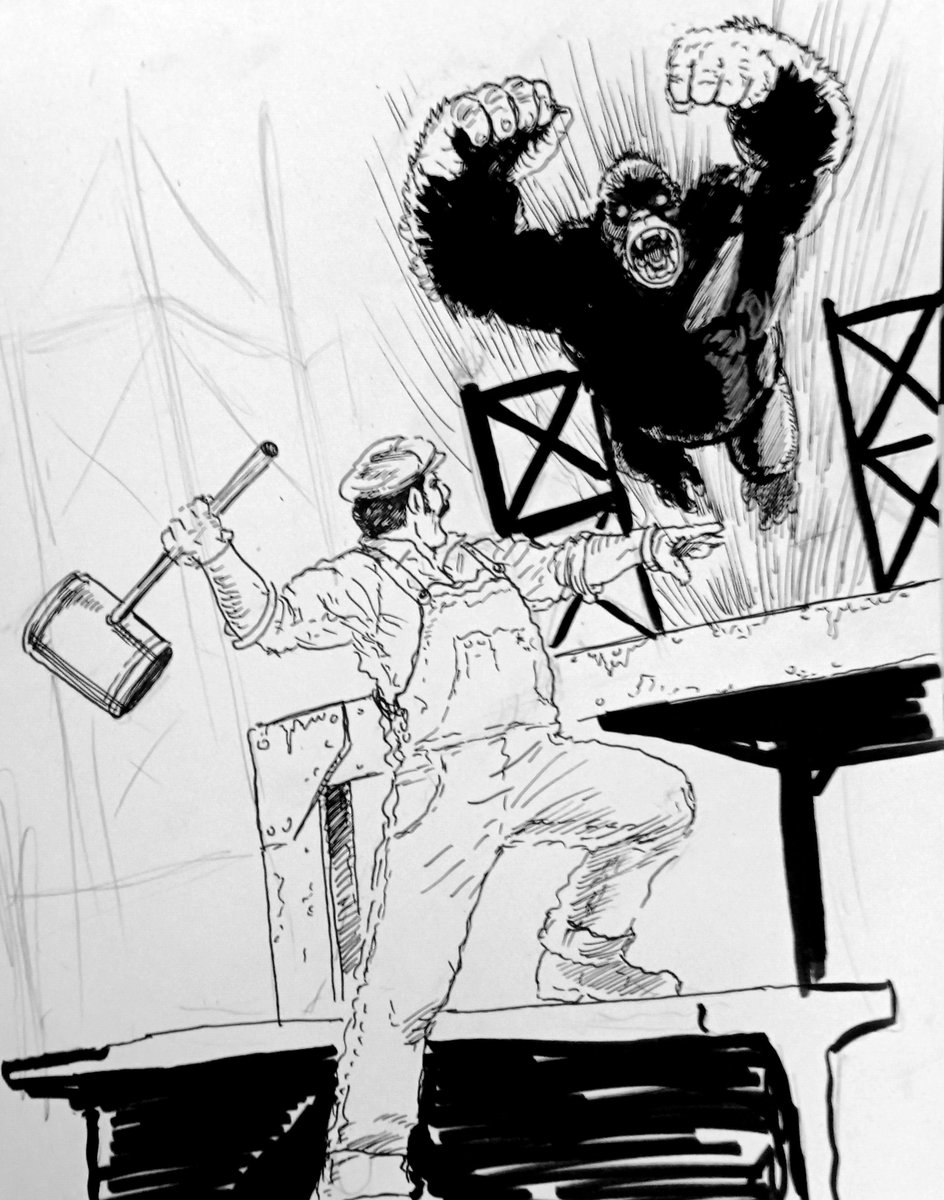 helroddlux's tweet photo. Mario v Donkey Kong.
#Mario #donkeykong #Nintendo
#gaming #apes #frazetta #hammer #monkeytrouble #italian https://t.co/R4agus8AiX