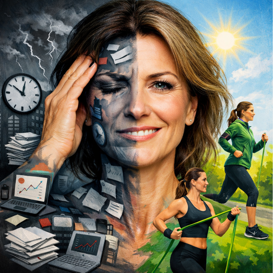 LarsLAndersen's tweet photo. Stress news: 
- 30 min daily physical activity reduces severe stress risk by 26%.
- Protection starts at ~2 min/day.

74,000 persons, objective tracking.

Simple workday ideas: 
1. Walk-and-talk meetings, 
2. Active exercise breaks
3. Active commuting

https://t.co/0CthBhR0kw https://t.co/7MjISDGyf1
