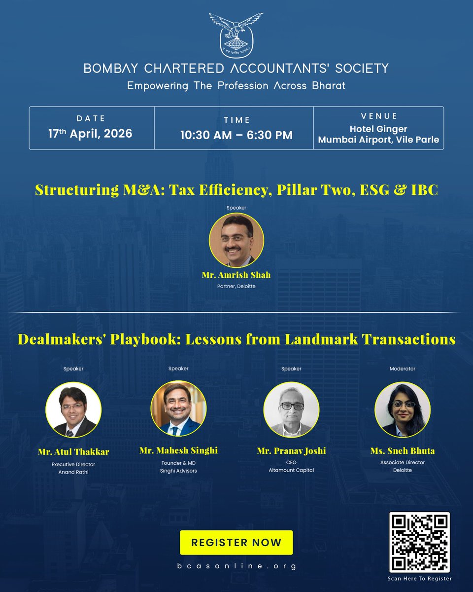 Bombay Chartered Accountants' Society(BCAS) tweet media