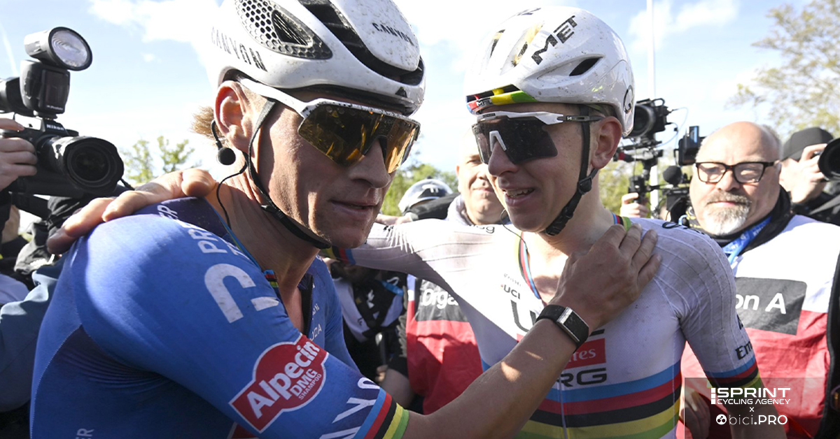 biciPRO1's tweet photo. Prima della @parisroubaix torniamo per qualche minuto alla @RondeVlaanderen con @MorenoMoser per rileggere la corsa di @mathieuvdpoel e la sua scelta di dare cambi a @TamauPogi. Una scelta lucida o dettata  dall'orgoglio?
#bicipro #ciclismo #cycling 
https://t.co/VDybMRjYV5 https://t.co/q0b90uzFJq