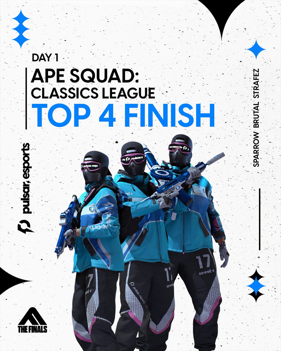 APE SQUAD: CLASSICS LEAGUE DAY1 TOP4

🕵️‍♂️ <a href="/TF_Sparrow/">PLSR Sparrow</a>
🕵️‍♂️ <a href="/BrutalLogicTF/">PLSR Brutal Logic</a>
🕵️‍♂️ <a href="/Pure_Strafez/">PLSR Strafez</a>

🧙‍♂️ <a href="/iAppoh/">PLSR Appoh</a>
🧙‍♂️ <a href="/GiaaOW/">PLSR Giaa</a>

#FEELOURPULSE #FORTHEWIN