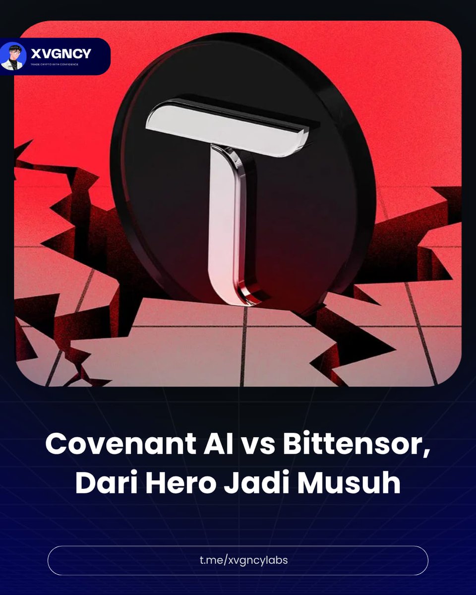 xvgncy's tweet image. Drama besar lagi di $TAO. Covenant AI resmi cabut dari Bittensor, padahal mereka tim di balik Covenant-72B (72B params), jalan di 70+ node tanpa data center besar atau dana $100M, tapi performanya bisa nandingin Llama 2 70B. 

Padahal sempet di-endorse Jensen Huang dan ikut