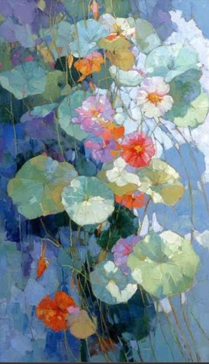 SimonaMascaro64's tweet photo. ○o。❀✿︵‿︵‿୨
Like those colors
pastel infuse
serenity delicacy
life smiles sweetly at you
︵‿︵‿୨
#GoodMorning
#10april
Elena Wuest (German, b.1977) "Airy Garden," 2025 #ArteYArt #ArtLovers https://t.co/xSJjc2tYN5