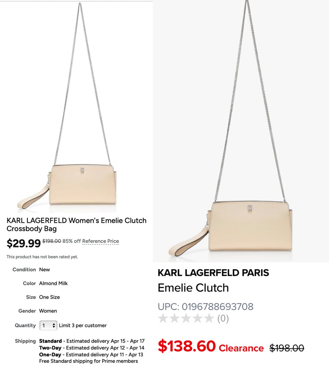 glitchaddicts's tweet image. $29 KARL LAGERFELD CLUTCH 

Woot dropped price for it from $198 to $29 

Selling $130+ everywhere else, free shipping with prime 

mavely.app.link/DOw1g5lrd2b #ad