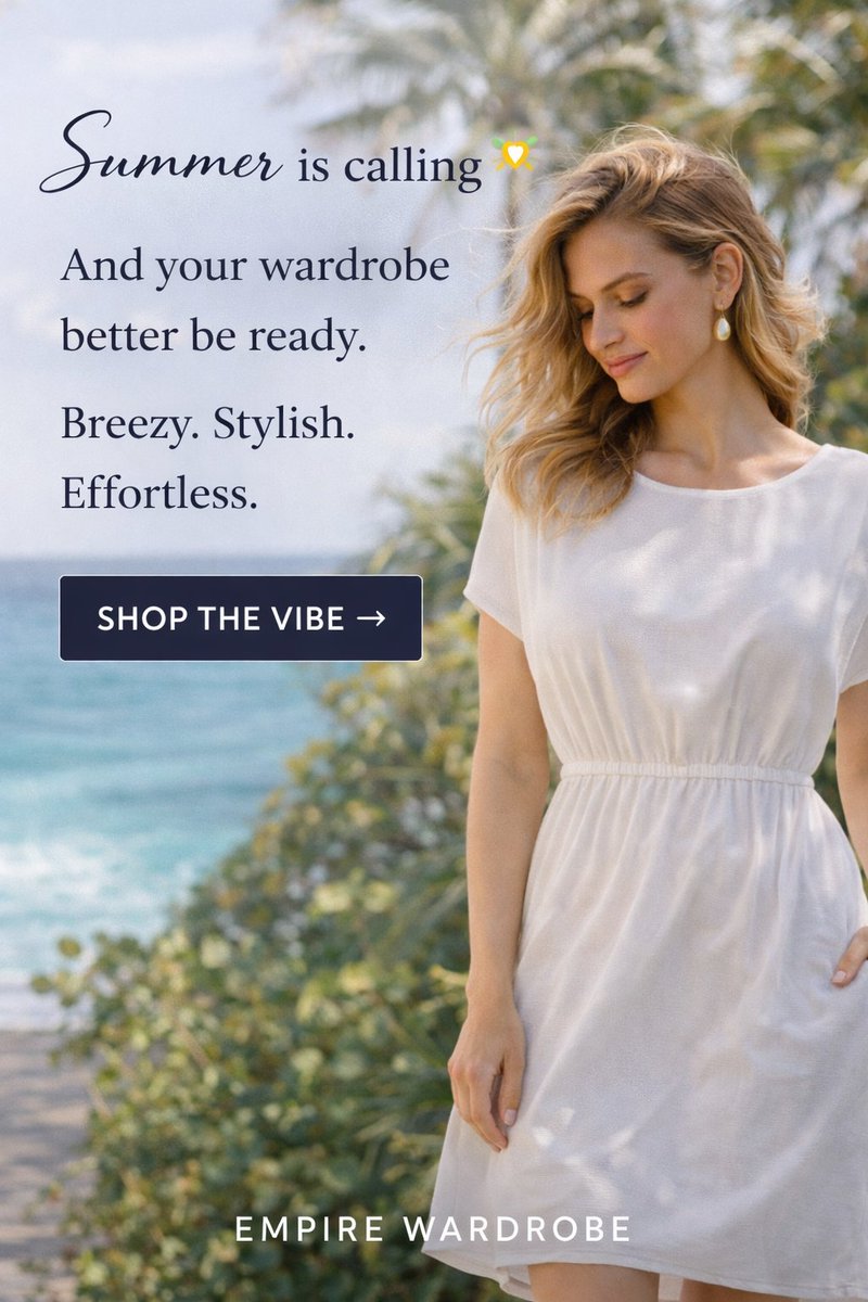 empirewardrobe2's tweet photo. Summer is calling ☀️

And your wardrobe better be ready.

Breezy. Stylish. Effortless.

Shop the vibe:
https://t.co/CcWgSdp5Yg

#SummerStyle #EmpireWardrobe #VacationFits https://t.co/HDeQ3QCIBZ