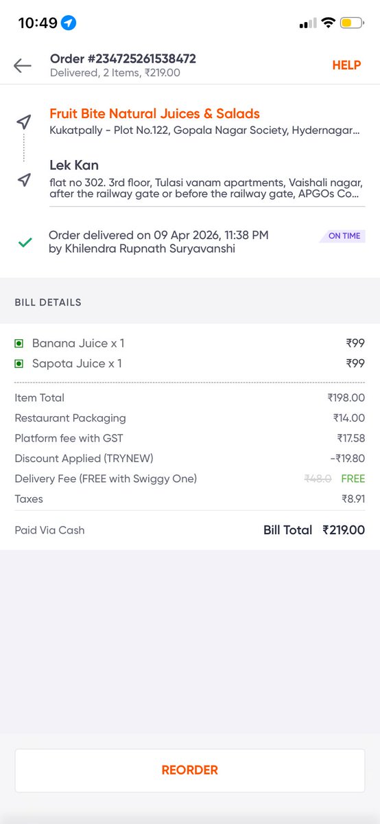 sooryatweet's tweet photo. @SwiggyCares @Pratik__Agarwal Completely spoiled fruits these are https://t.co/6P4i0Eonhn