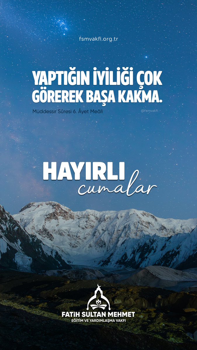 fsmvakfi's tweet photo. #hayırlıcumalar https://t.co/JlrLYMYjIL