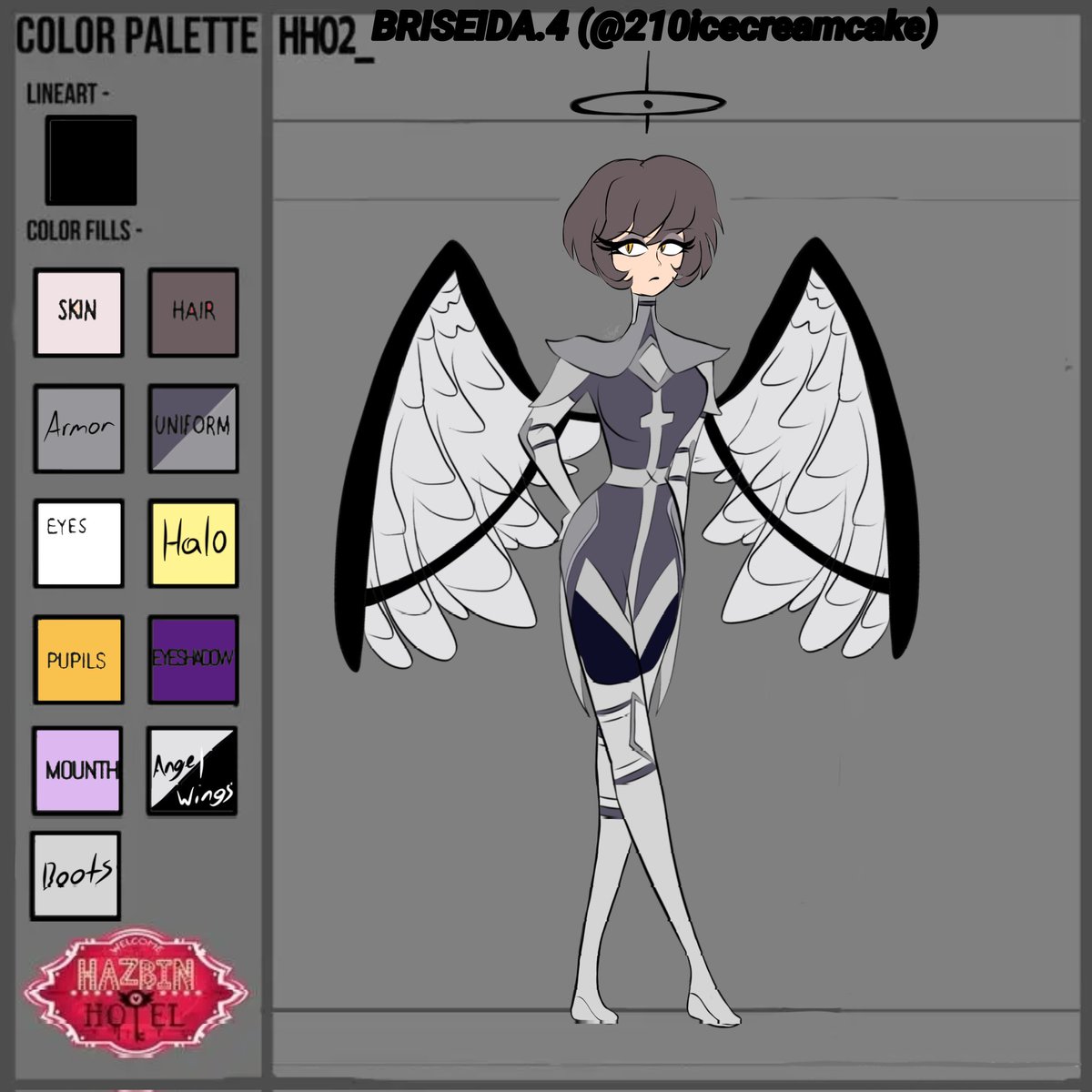 Este dibujo es tan lindo para ser solo p, Ah y Briseida Exorcista remake #Oc #HazbinhotelOc #HazbinhotelExorcist