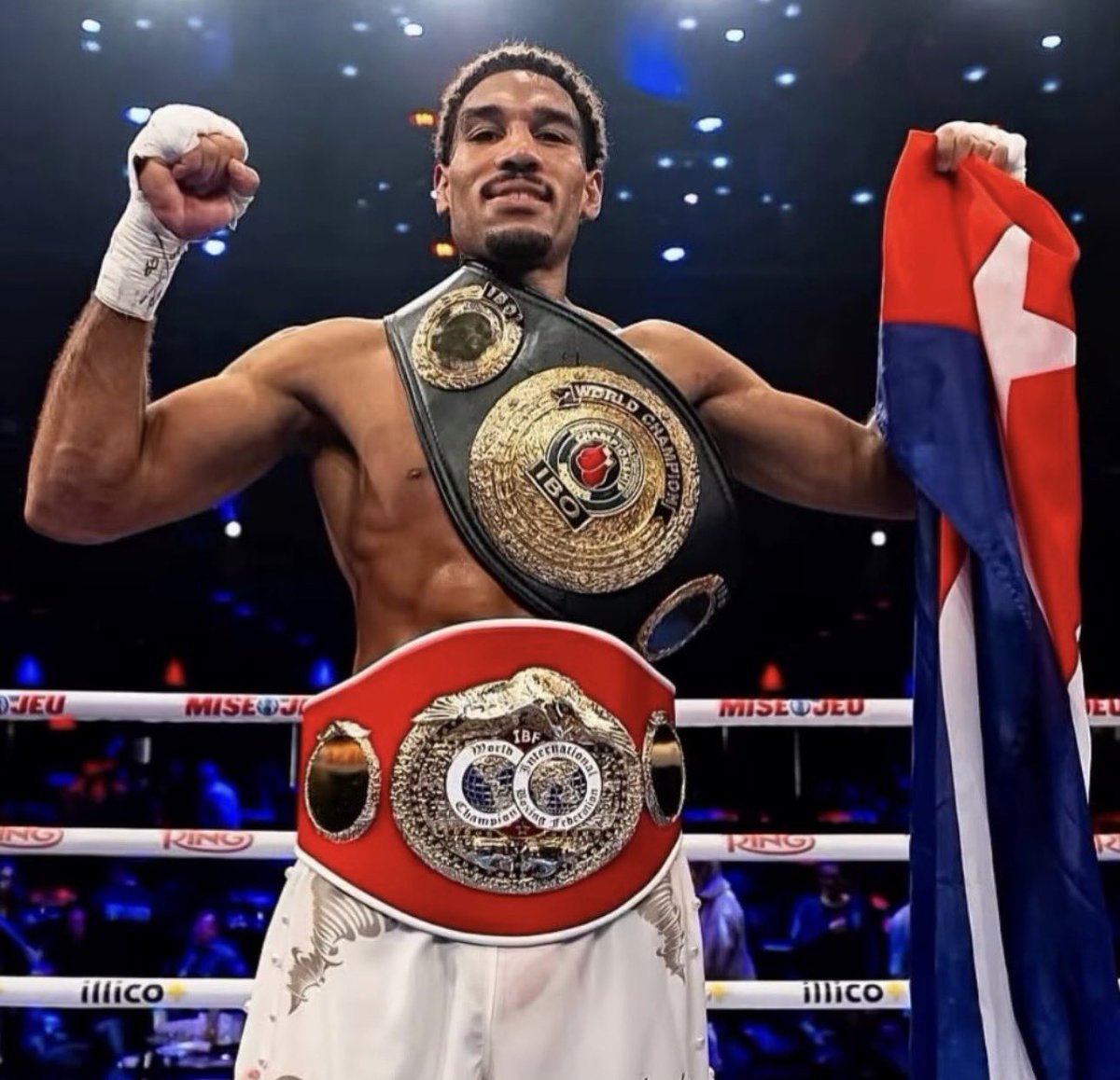 fighthooknews's tweet image. Cuban 🇨🇺 168 lbs Sensation Osleys Iglesias 15-0-14 KO’s Stops Russian Contender Pavel Silyagin to Win the Vacant IBF Super Middleweight title. #daznboxing #osleysiglesias #ibfboxing #iglesiassilyagin #cubanboxing