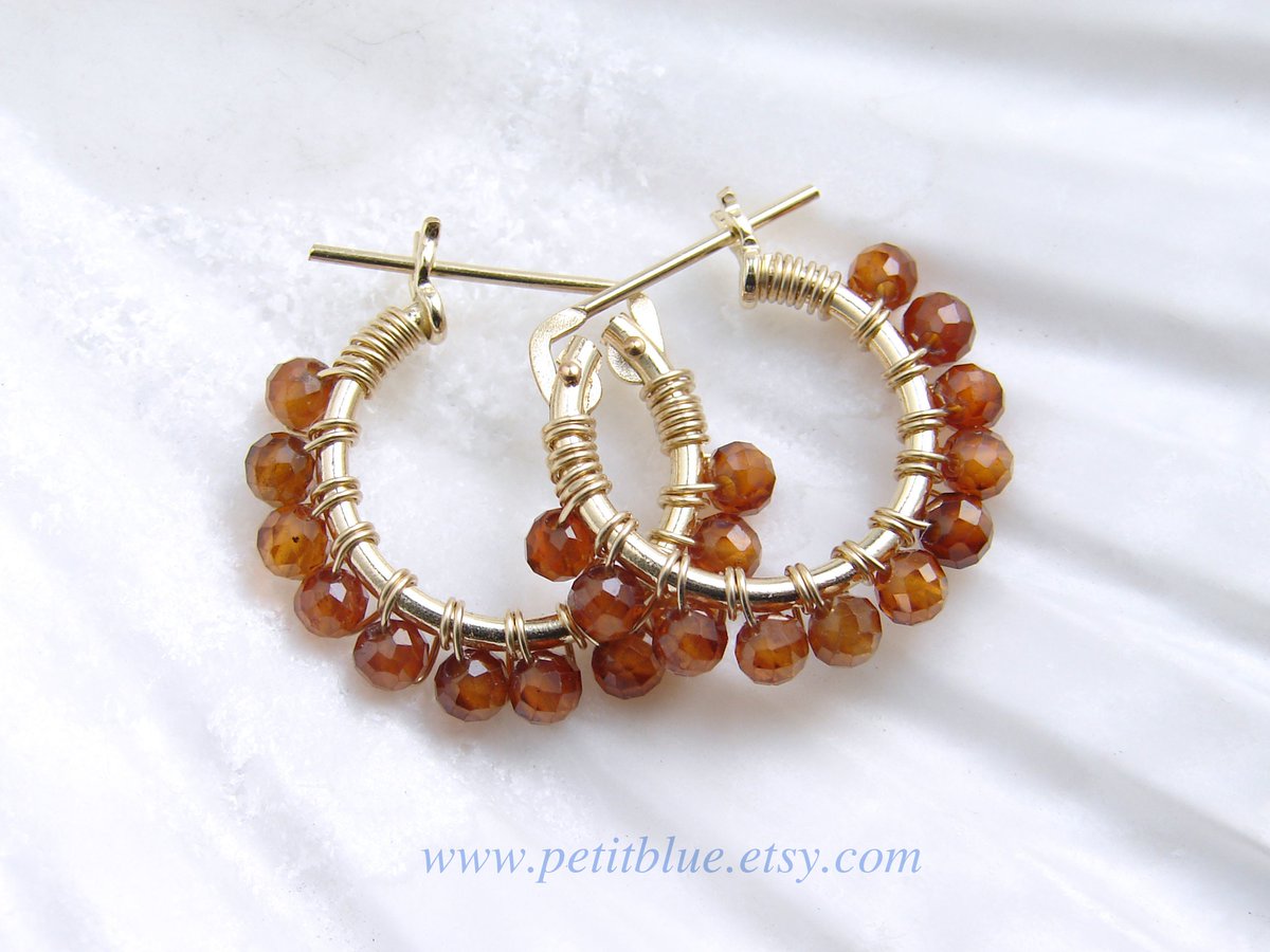 JewelryByMikako's tweet image. Garnet Hoop Earrings ~ Hessonite Garnet ~ January Birthday ~ 14K GF Hoop Earrings ~ Genuine Garnet Stones ~ Wire Wrapped Hoop Earrings tuppu.net/1dd1217f  #SmallHoop