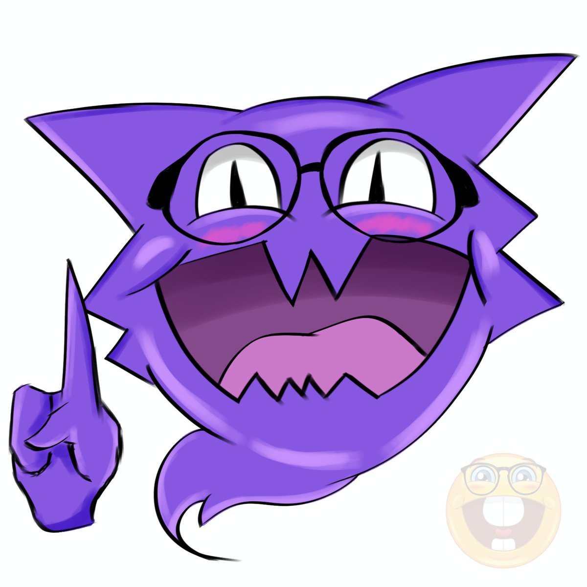 feras_dumpster's tweet photo. I couldn't help but think of this meme when I saw Haunter in those cute glasses 🙂‍↕️🙂‍↕️ https://t.co/oNZs5wlTdV