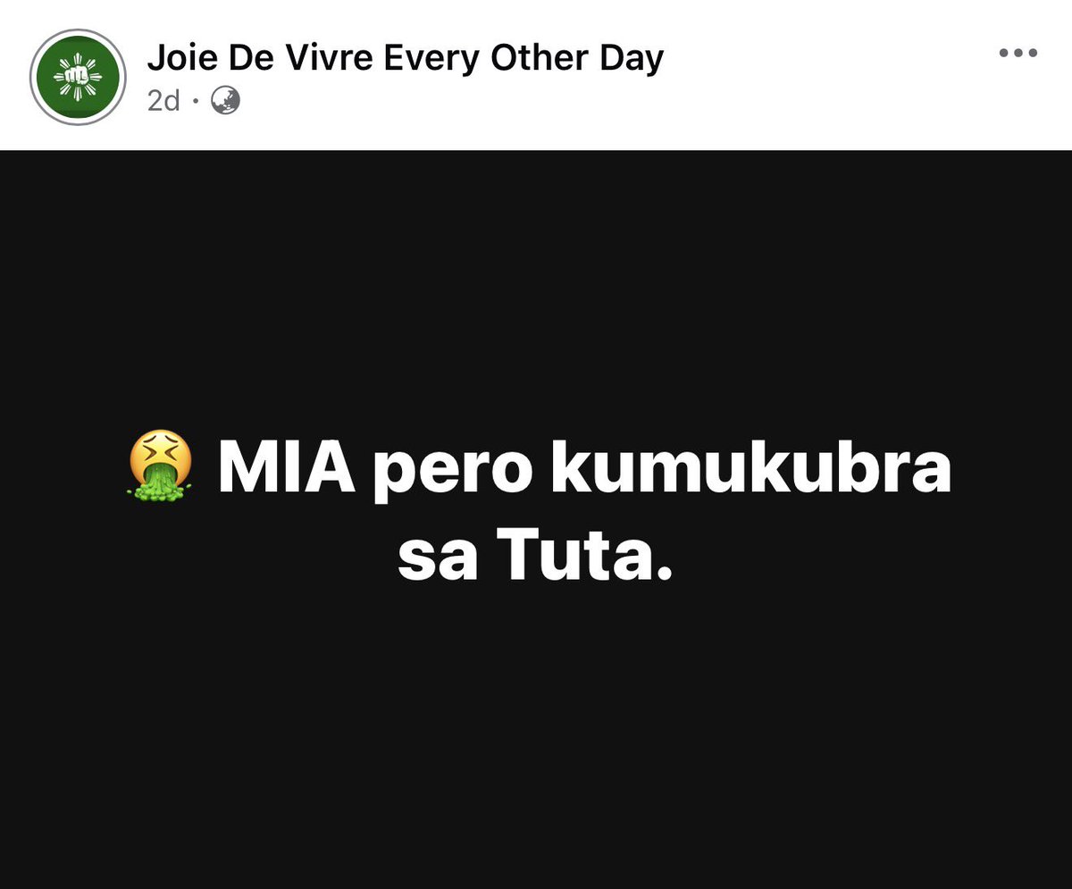 This is about Bong Go missing in action in helping or defending Sara while getting pork barrel or projects allegedly from the Admin.

Unity pa more! 😂

#Unitae