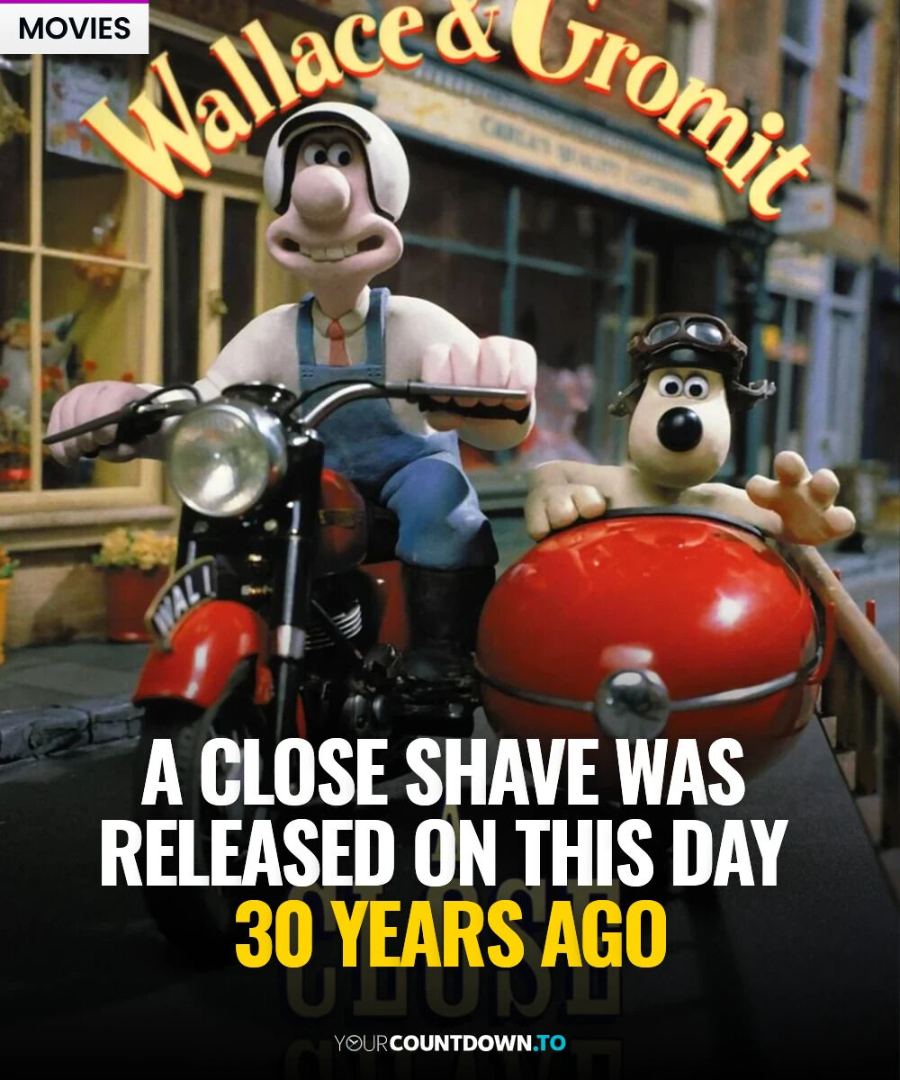 YourCountdownTo's tweet image. 🛵💈 A Close Shave (1996) – Wallace &amp;amp; Gromit are back with woolly hijinks and a sheep-stealing mystery! Did you know this Oscar-winning short introduced Shaun the Sheep? #WallaceAndGromit #ClassicAnimation
