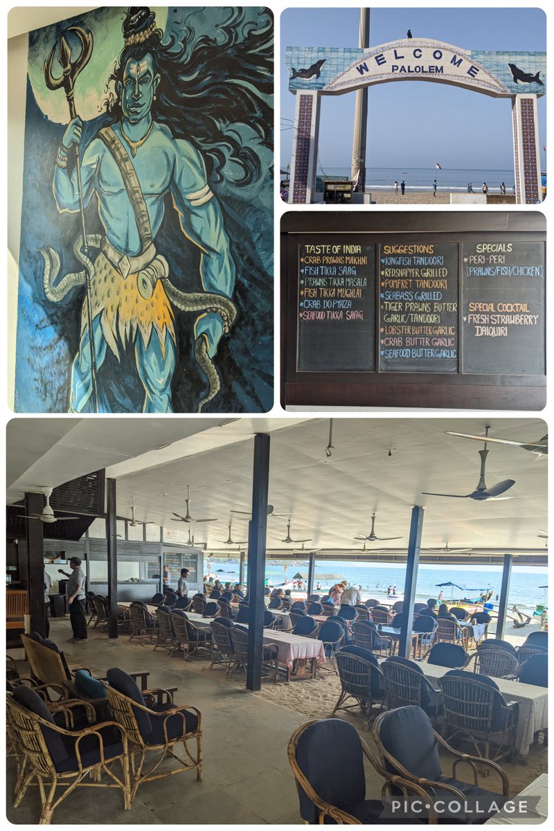aravindbk's tweet photo. Dropadi Beach Shack 🏖️ Palolem: The classic, reliable Palolem beachfront restaurant. Great energy, good food, perfect for people-watching ! #goafoodtravel #indiatravelin #sogoa #goaexplore #goa #xacuti #palolem #foodstagram #yummygoa #indianfoodblogger #goanfood https://t.co/D3bYEkAT2p