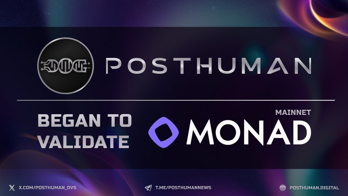 📢 We are pleased to announce that POSTHUMAN Validator has successfully deployed its validator node on the <a href="/monad/">Monad</a> mainnet and is now among the active set of Monad validators. 🟣

🔗 : monadvision.com/validator/0xAE…