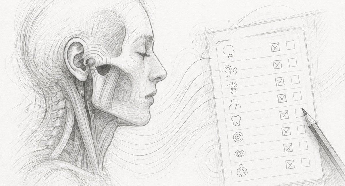 CMD ist kein einzelnes Symptom, sondern ein Zusammenspiel. Genau das macht die Diagnose oft schwierig. Wer nur auf einzelne Beschwerden schaut, übersieht das eigentliche Muster. In diesem Artikel habe ich die wichtigsten Symptome und Ursachen strukturiert zusammengefasst und einen interaktiven Selbsttest eingefügt. Über 40 Fragen führen durch typische Beschwerden und Risikofaktoren.  #CMD #Kiefer #Selbsttest #Gesundheit #Kopfschmerzen #Tinnitus #Nacken #Ursachen