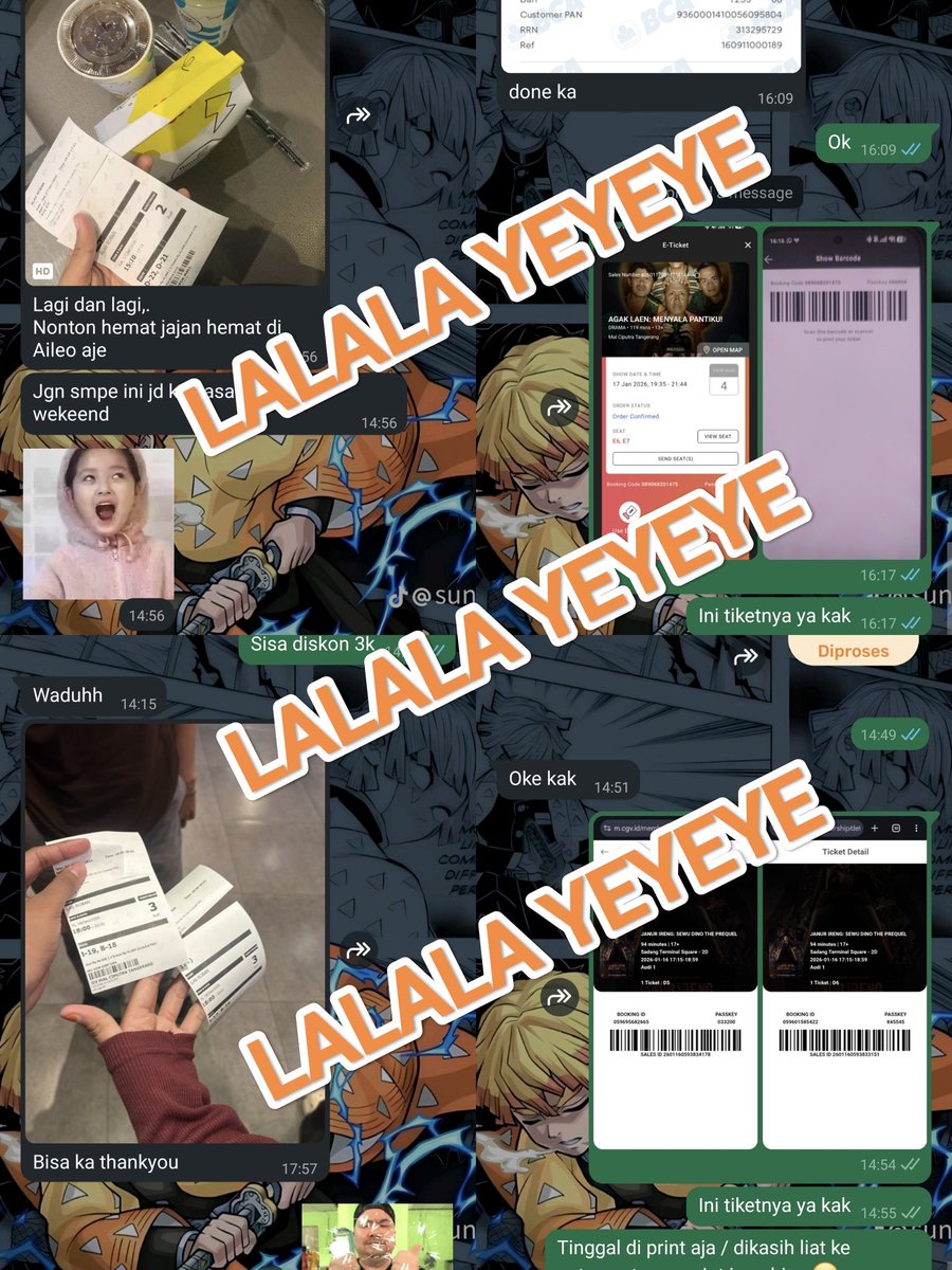 Lalala Yeyeye / Promo Tiket Bioskop tweet media