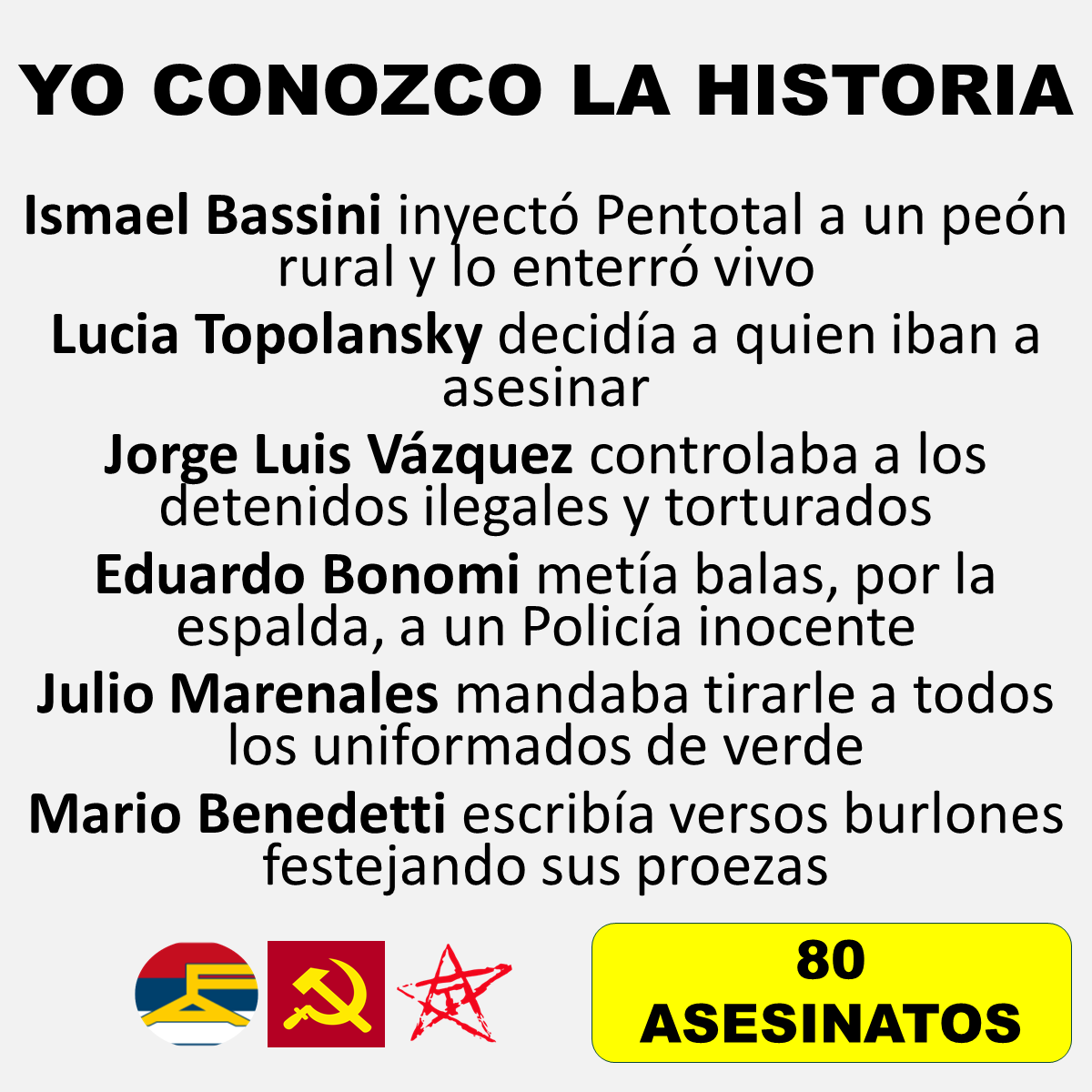 SeUruguay's tweet photo. ¿Alguien de más de 50 años desconoce ésto 👇? 

¿Por qué no lo sabe NADIE de menos de 50, pero creen que los #terroristas se levantaron en armas para pelear contra la "dictadura"?
Contemos la historia verdadera.
No más relato.

#SeTieneQueSaber #Caducidad 🎗️🇺🇾 https://t.co/udqOzITBIz