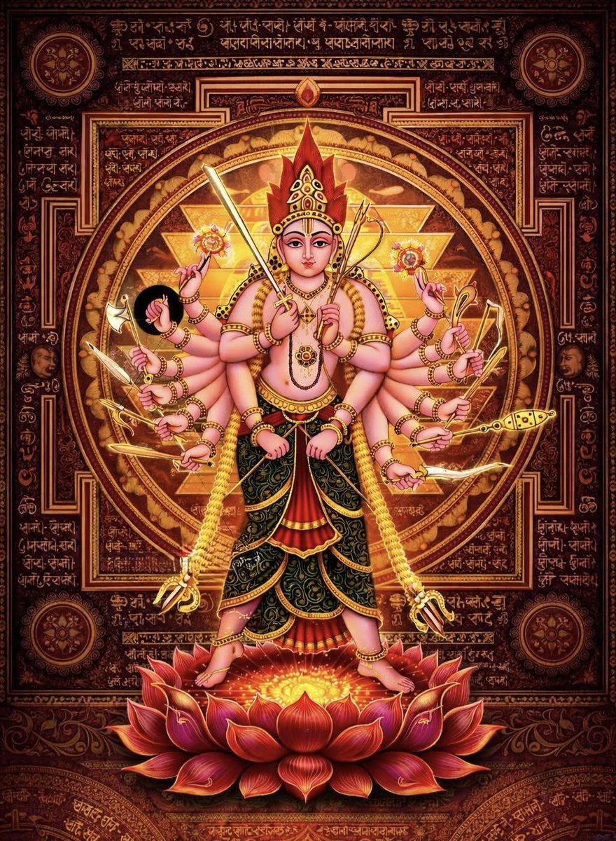 🌺 त्रिपुर सुंदरी — श्रीविद्या की परम आद्या शक्ति 

त्रिपुर सुंदरी, जिन्हें ललिता महात्रिपुरसुंदरी भी कहा जाता है, सम्पूर्ण सृष्टि की मूल चेतना और परम सौन्दर्य की अधिष्ठात्री देवी हैं। 
🧵