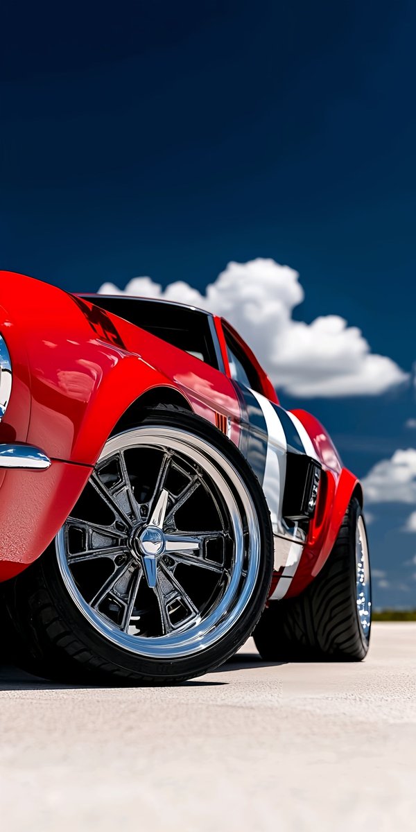 lynxchizzy's tweet image. A stunning close-up of a classic red Shelby Mustang GT500.
#Ford #Mustang #cars
