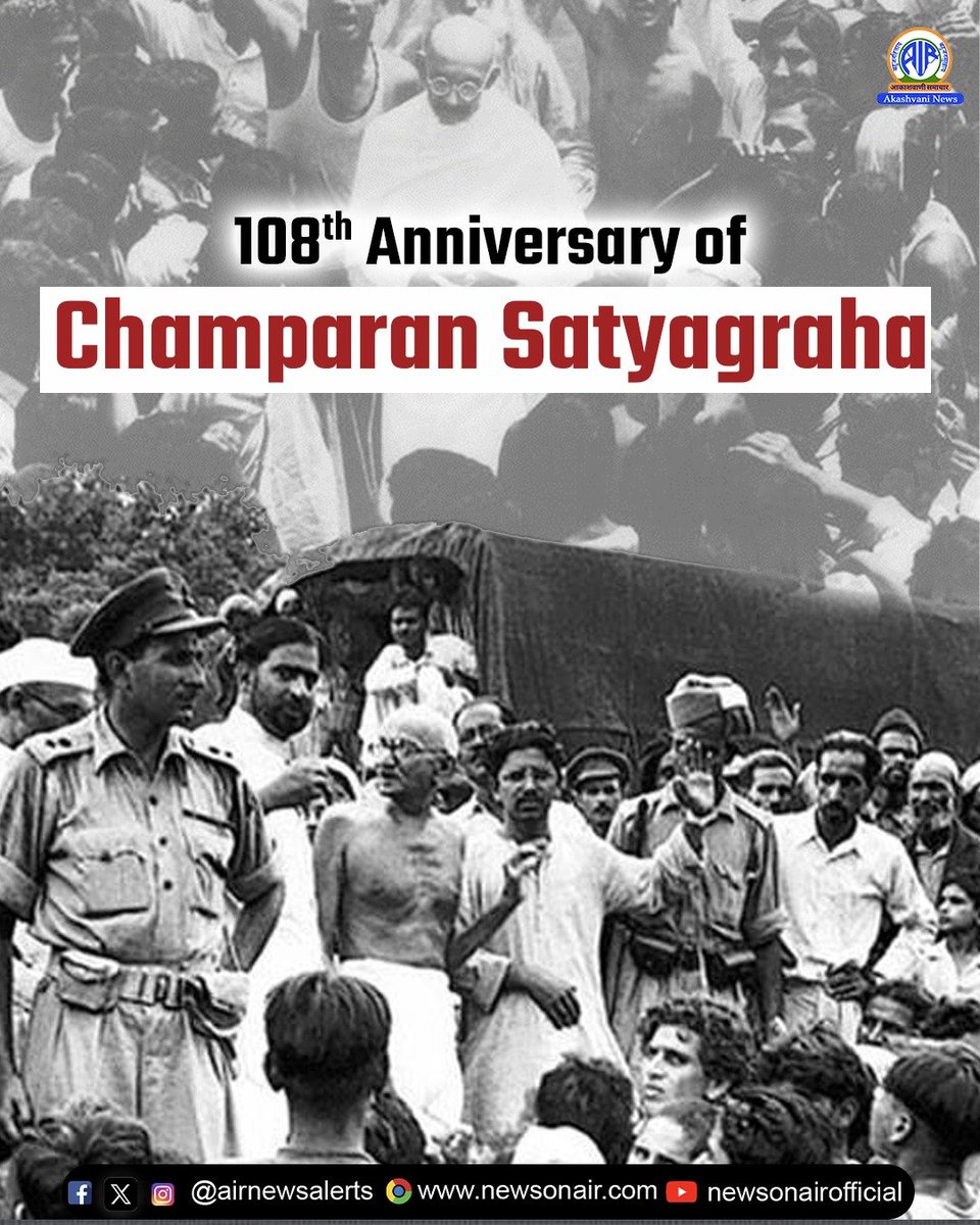 Today marks the 108th anniversary of the Champaran Satyagraha, a ...