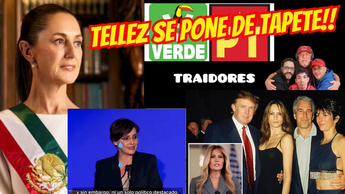 Rafaherrera1983's tweet photo. ¡Qué vergüenza! 

La #Senadora #LillyTellez #LaLocaDelSenado se pone de tapete con #Trump y ataca a la presidenta #Sheimbaum. 🤢🤮

#MelaniaTrump al estilo de #LaGaviota se intenta lavar la cara sobre #Epstein 🤣 
👇👇👇
https://t.co/XiwbjP5B49 https://t.co/ys8nGcxmjG