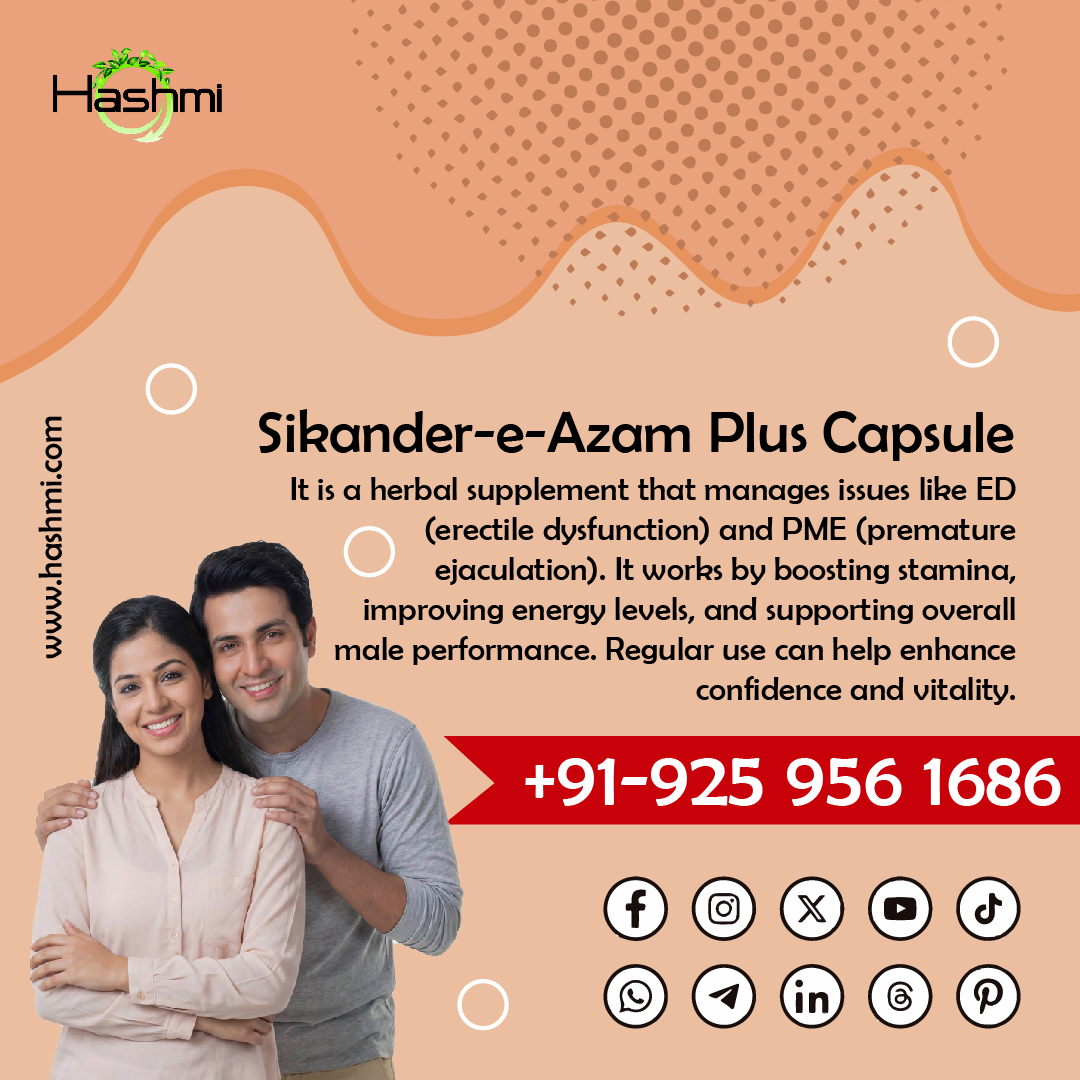 hashmi_dr1's tweet image. Sikander-e-Azam Plus Capsule is a natural supplement that may help improve male performance &amp;amp; manage concerns like ED and PME.
#MensWellness #PerformanceBoost #EDCare #PMESupport #NaturalEnergy #HerbalRemedy #VitalityCare #ConfidenceBoost #MensCare #HealthyMen #HealthyBody #viral
