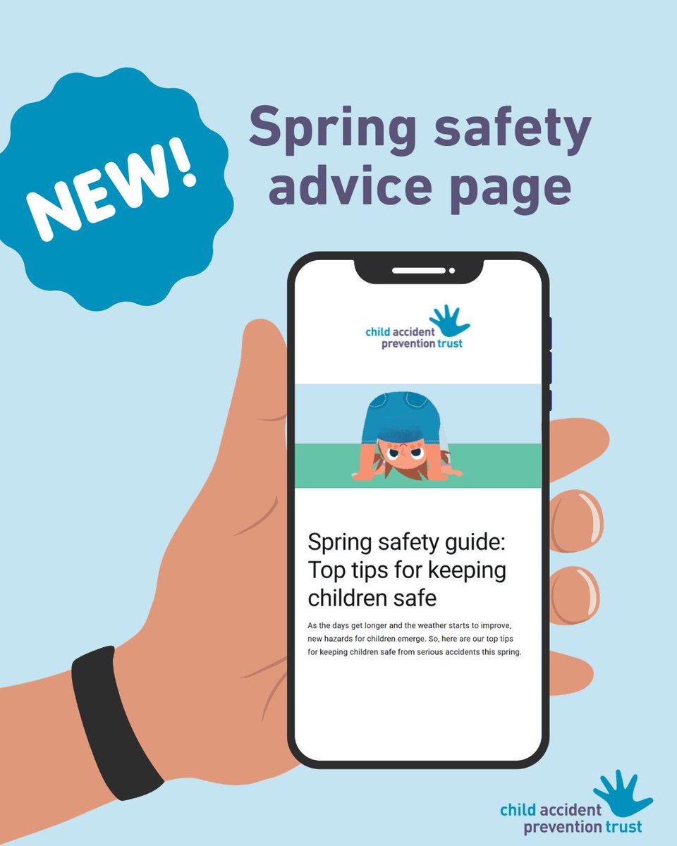 CAPTcharity's tweet image. We’ve created a new page explaining the risks and the simple things we can all do to keep children safe from serious accidents this season.

capt.org.uk/spring-safety/ 

#ChildSafety #ChildHealth