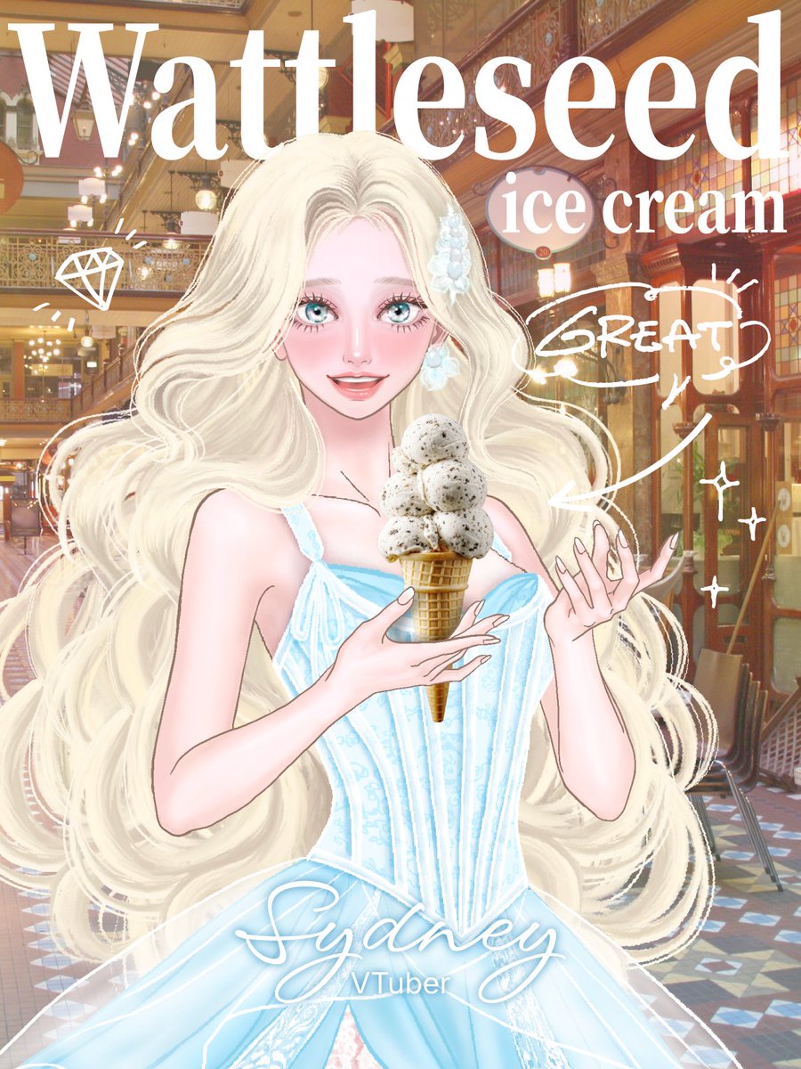 sydney_vtb's tweet image. 🏝️Hello, Sydneyだよ〜🫧

今日は、🇦🇺のデザートをご紹介するね🩵

🐚Sydney’s Taste🪸
🇦🇺Day10

“Wattleseed Ice Cream” 
ワトルシード アイスクリーム

先住民の食文化ワトルシード🌱

ナッツみたいに香ばしくて、
ほんのりコーヒーっぽい風味なの☕️☺️🤍

#VTuber準備中
#Australia 
#ワトルシード