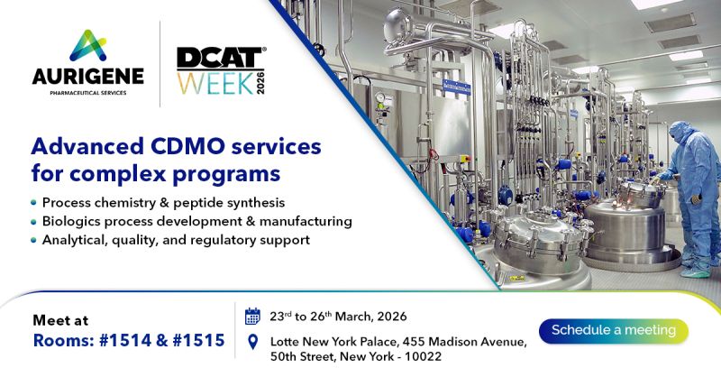 AurigenePharma's tweet image. Pipeline delays in drug development and manufacturing?
Meet our experts at DCAT Week 2026 to explore advanced CDMO solutions that help accelerate molecules from lab to market.
📍 Rooms 1514 &amp;amp; 1515
📅 Mar 23–26
📍 Lotte New York Palace, NYC

#DCATWeek #CDMO #DrugDevelopment