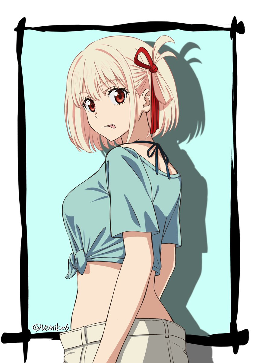 千束ちゃんらくがき塗ってみました😋
 #リコリコ